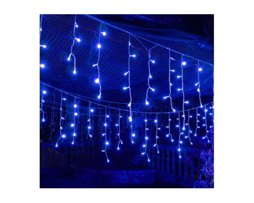 Гірлянда Voltronic Бахрома Blue 96 LED, 5х0,4 м, 8 режимів (RH-02-96/5/0,4/24B)