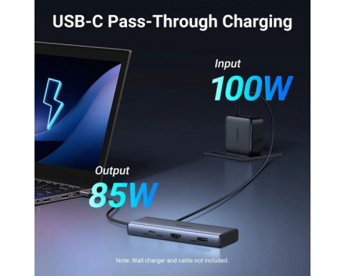 Порт-реплікатор Ugreen Dock CM498 USB3.2 Type-C ->2xUSB-A 3.2/2xUSB-C 3.2 10Гбіт/с/ 2xHDMI 4K60Гц/PD 100W (45379)