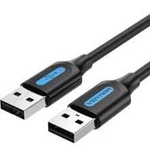Дата кабель USB 2.0 A Male to A Male Cable 1M Black PVC Type VENTION (COJBF)