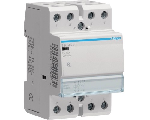Автоматичний вимикач Hager 63 A 230V 4NO 3P (B) (ESC463S)