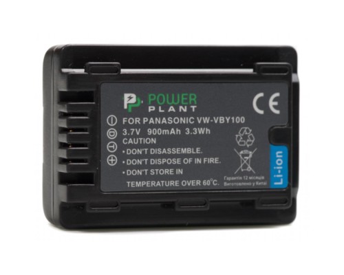 Акумулятор до фото/відео PowerPlant Panasonic VW-VBY100 (DV00DV1387) 