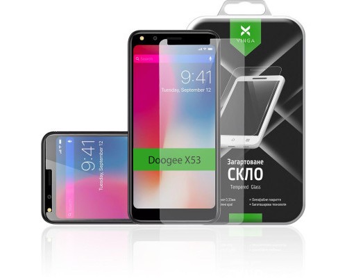 Скло захисне Vinga для Doogee X53 (VTPGS-DX53)