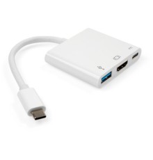 Концентратор Vinga Type-C to HDMI+USB3.0+Type-C PD (VCPATC2HDMIUSBPDWH)