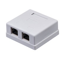 Комп'ютерна розетка RJ45 x2 STP 5e Kingda (KD-WP6037-C5e)