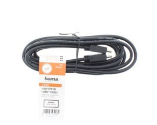 Кабель мультимедійний HDMI to HDMI 3.0m Black Hama (00205001)
