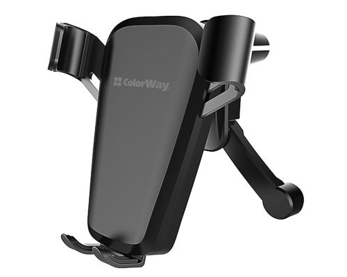 Універсальний автотримач ColorWay Soft Touch Gravity Holder Black (CW-CHG03-BK)