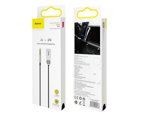 FM модулятор Baseus Bluetooth Audio Adapter AUX/USB with mic (CABA01-01) Black (CABA01-01) 