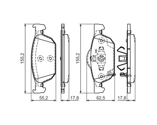 Гальмівні колодки Bosch 0 986 494 383