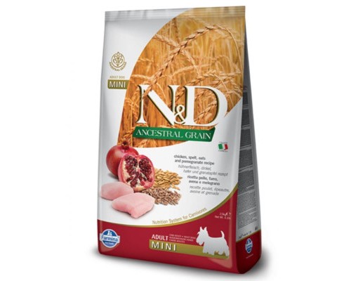 Сухий корм для собак Farmina Low Grain ADULT MINI з куркою та гранатом 7 кг (8010276035073)