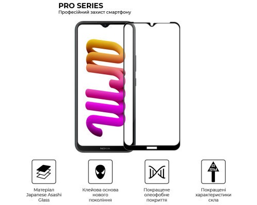 Скло захисне Armorstandart Pro Nokia C21 Plus Black (ARM62198)