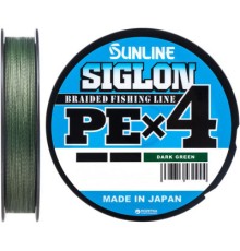 Шнур Sunline Siglon PE н4 150m 1.2/0.187mm 20lb/9.2kg Dark Green (1658.09.20)