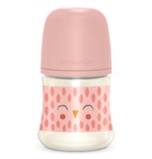 Пляшечка для годування Suavinex Bonhomia, повільний потік, 150 мл, рожева (307831)