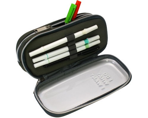 Пенал Cool For School 2 відділення Сірий (CF87185)