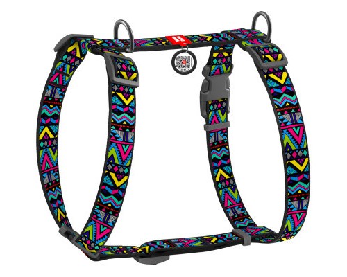 Шлея для собак WAUDOG Nylon з QR паспортом анатомічна H-подібна 