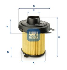 Повітряний фільтр для автомобіля UFI 27.845.02