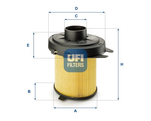 Повітряний фільтр для автомобіля UFI 27.845.02