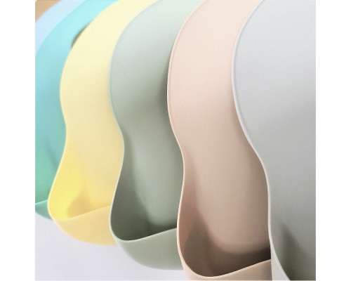 Слинявчик MinikOiOi силіконовий 100% Basics-Bib 2 шт (River Green/Powder Grey) (101020067)