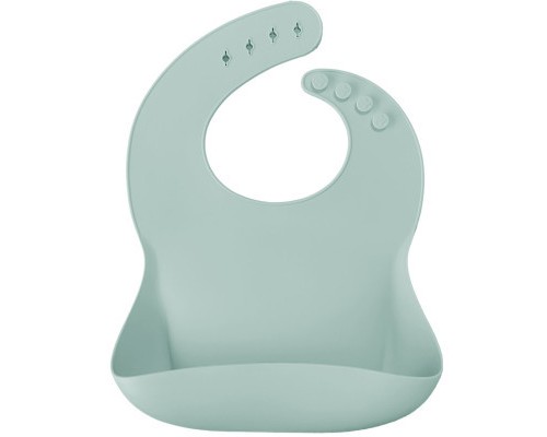 Слинявчик MinikOiOi силіконовий 100% Basics-Bib 2 шт (River Green/Powder Grey) (101020067)