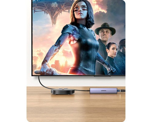 Концентратор Ugreen USB 3.0 Type-C to 3xUSB 3.0 + RJ45 1000M CM475 grey (20932)