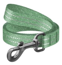 Повідок для собак WAUDOG Re-cotton світловідбивний L-XL Ш 25 мм Д 300 см зелений (032118)