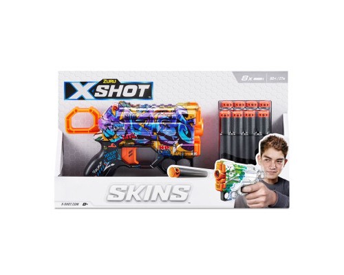 Іграшкова зброя Zuru X-Shot Швидкострільний бластер Skins Menace Spray Tag (8 патронів) (36515D)
