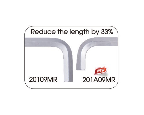 Ключ KING TONY шестигранний 9 шт. Г- подібний з кулькою 1,5-10 мм (201A09MR)