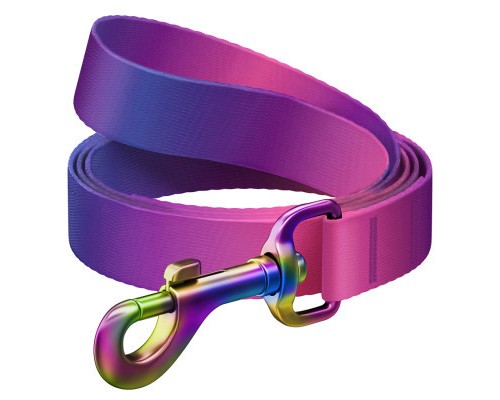 Повідок для собак WAUDOG Nylon Recycled градієнт S фіолетовий (46629)