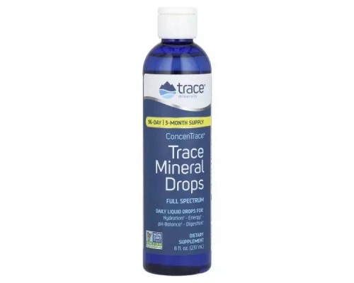 Мінерали Trace Minerals Полный спектр микроэлементов в каплях, ConcenTrace, Full Spectrum, (TMR-00005)