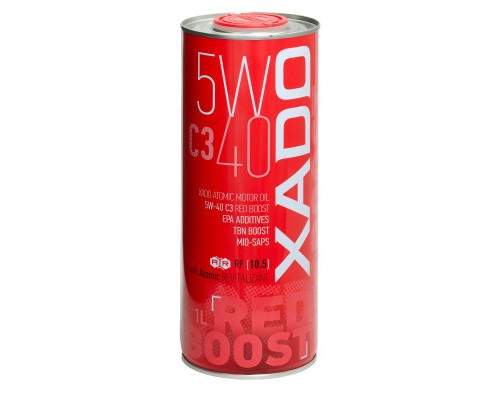 Моторна олива Xado Atomic Oil 5W-40 C3 RED BOOST 1л (XA 26122)