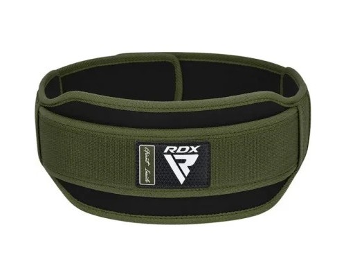 Атлетичний пояс RDX RX5 Double Belt неопреновий Army Green M (WBD-RX5AG-M)