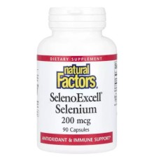 Мінерали Natural Factors Селен, 200 мг, SelenoExcell, Selenium, 90 капсул (NFS-01675)