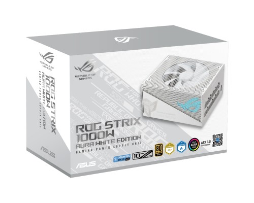 Блок живлення ASUS 1000W ROG Strix PCIE5 Gold Aura White Edition (90YE00P5-B0NA00)