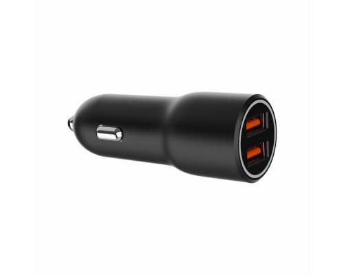Зарядний пристрій Gembird 2xUSB-A (18W QC3.0) black (TA-UC-A2QC36-CAR-01)