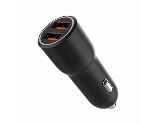 Зарядний пристрій Gembird 2xUSB-A (18W QC3.0) black (TA-UC-A2QC36-CAR-01)
