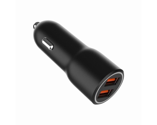 Зарядний пристрій Gembird 2xUSB-A (18W QC3.0) black (TA-UC-A2QC36-CAR-01)