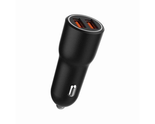 Зарядний пристрій Gembird 2xUSB-A (18W QC3.0) black (TA-UC-A2QC36-CAR-01)