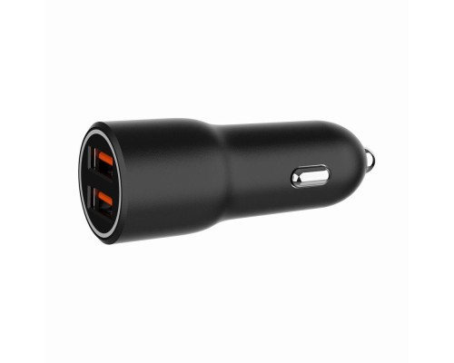 Зарядний пристрій Gembird 2xUSB-A (18W QC3.0) black (TA-UC-A2QC36-CAR-01)