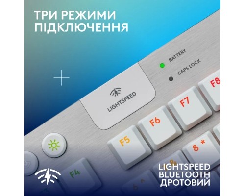 Клавіатура Logitech G915 TKL X Lightspeed Switch-Tactile Wireless/Bluetooth/USB UA White (920-012737)