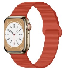 Ремінець до смарт-годинника Drobak Silicone Magnetic Link для Apple Watch All Series Ultra 2 49/45/44/42mm Orange red (898925)