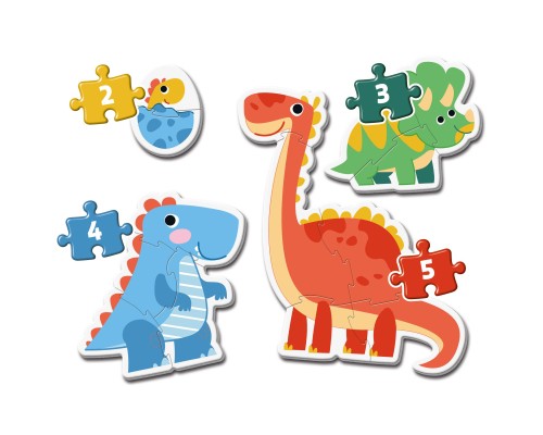 Пазл Clementoni 4 в 1 Dinosaurs, серія My First Puzzles (20834)