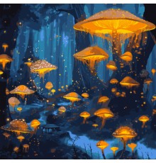 Картина по номерам Santi Казковий ліс, 40*40см, LED підсвітка (955064)