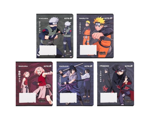 Зошит Kite Naruto, 12 аркушів, клітинка (NR25-232)