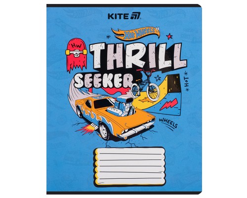 Зошит Kite Hot Wheels, 18 аркушів, лінія (HW25-237)