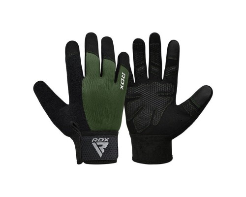 Рукавички для фітнесу RDX W1 Full Finger Army Green S (WGA-W1FA-S+)