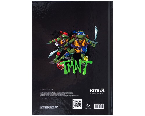 Щоденник шкільний Kite Ninja Turtles, тверда обкладинка (NT25-262)