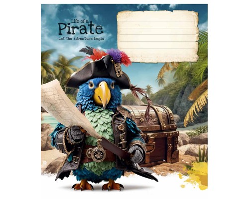 Зошит Школярик Cool adventures 18 аркушів клітинка (018-3413K)