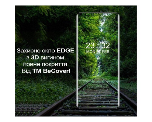 Скло захисне BeCover EDGE Xiaomi Redmi Note 14 Pro Plus 5G Black (713580)