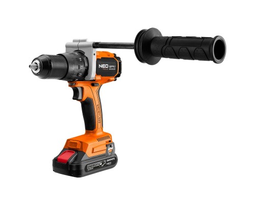 Шуруповерт Neo Tools Energy+ 18V, безщітковий, 100Нм, 0-480/0-1900об/хв 1.56кг (без АКБ та ЗП) (04-616)