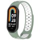 Ремінець до фітнес браслета BeCover Vents Style для Xiaomi Mi Smart Band 10 Pine Green-White (713633)