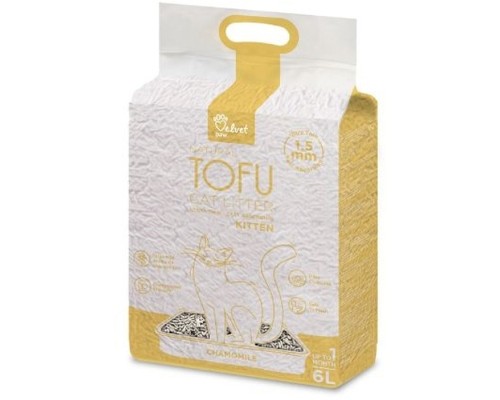 Наповнювач для туалету Velvet Paw TOFU для кошенят з екстрактом ромашки (1.5 мм) 2.6 кг (TOF46901)